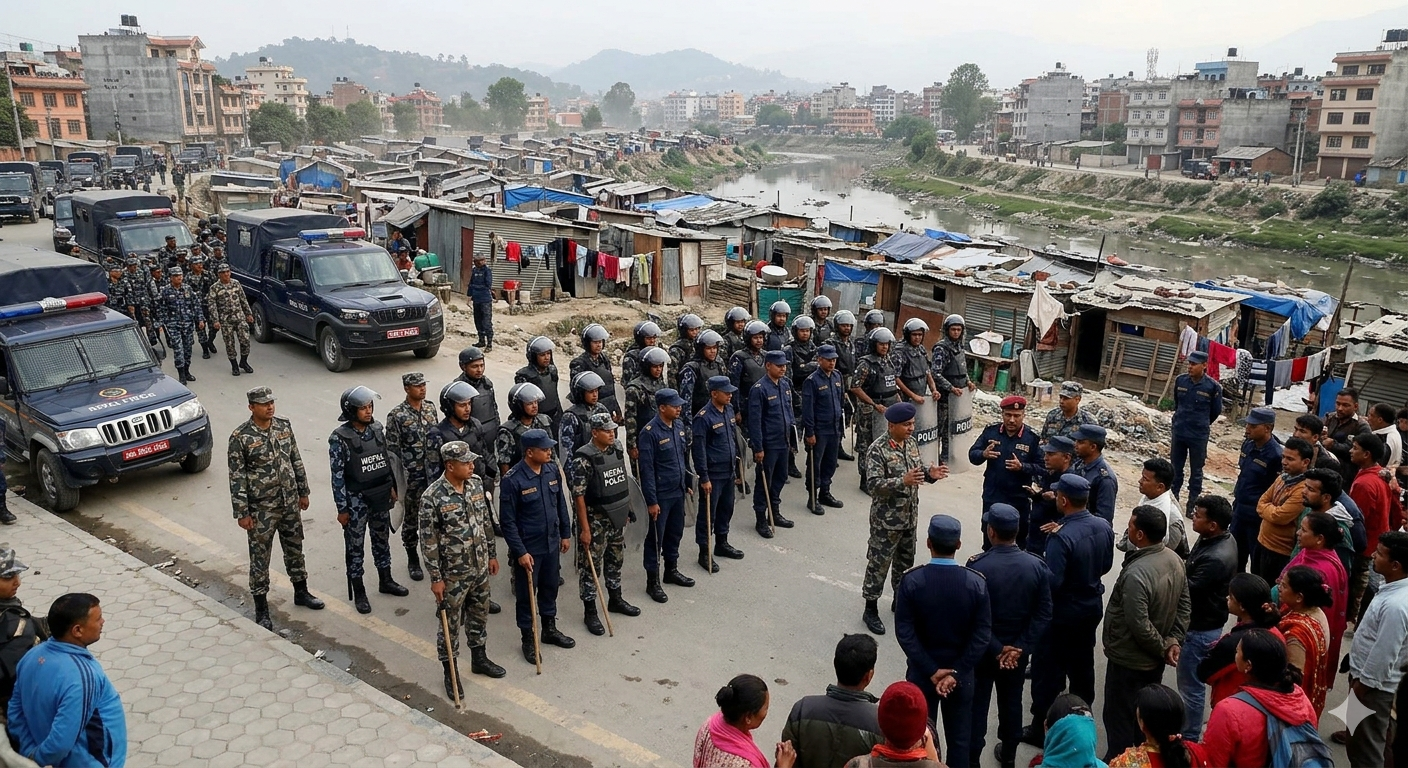 थापाथलीका सुकुमबासी बस्ती हटाउने तयारी, सुरक्षाकर्मीलाई निर्देशन