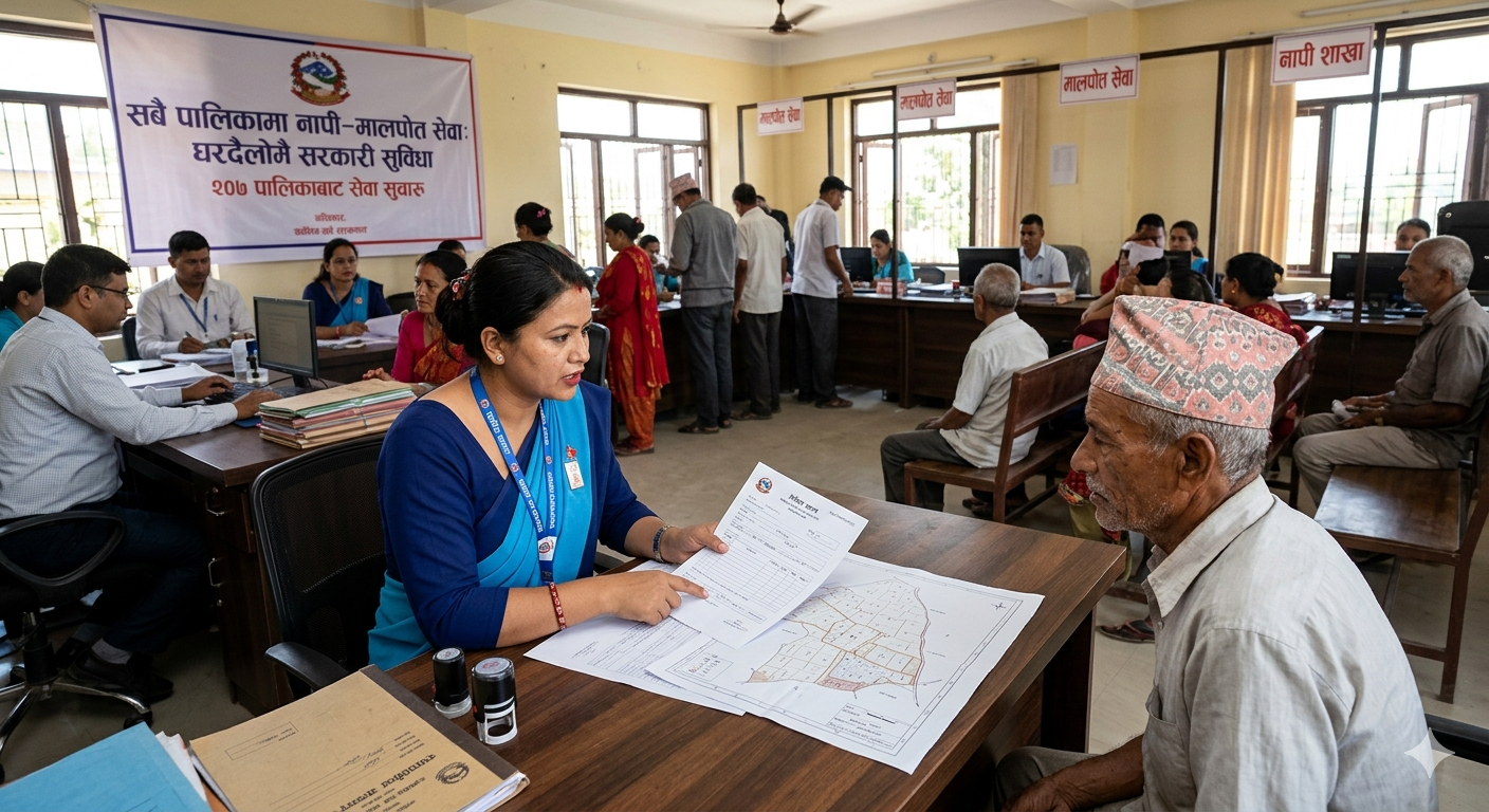 स्थानीय तहबाटै नापी–मालपोत सेवा विस्तार: २०७ पालिकाबाट निवेदन, हस्तान्तरण प्रक्रिया सुरु