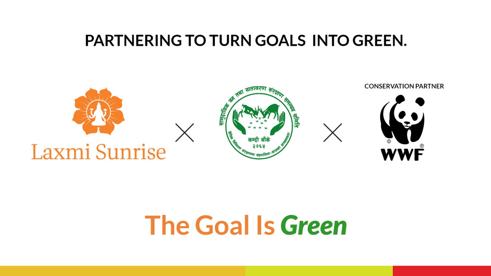 Laxmi Sunrise Bank, Kamdi Community and WWF Nepal collaborate on ‘The Goal is Green’ initiative