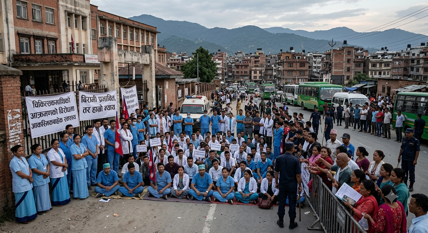 चिकित्सकमाथिको आक्रमणको विरोधमा आकस्मिकबाहेक स्वास्थ्य सेवा बन्द, देशभर बिरामी प्रभावित